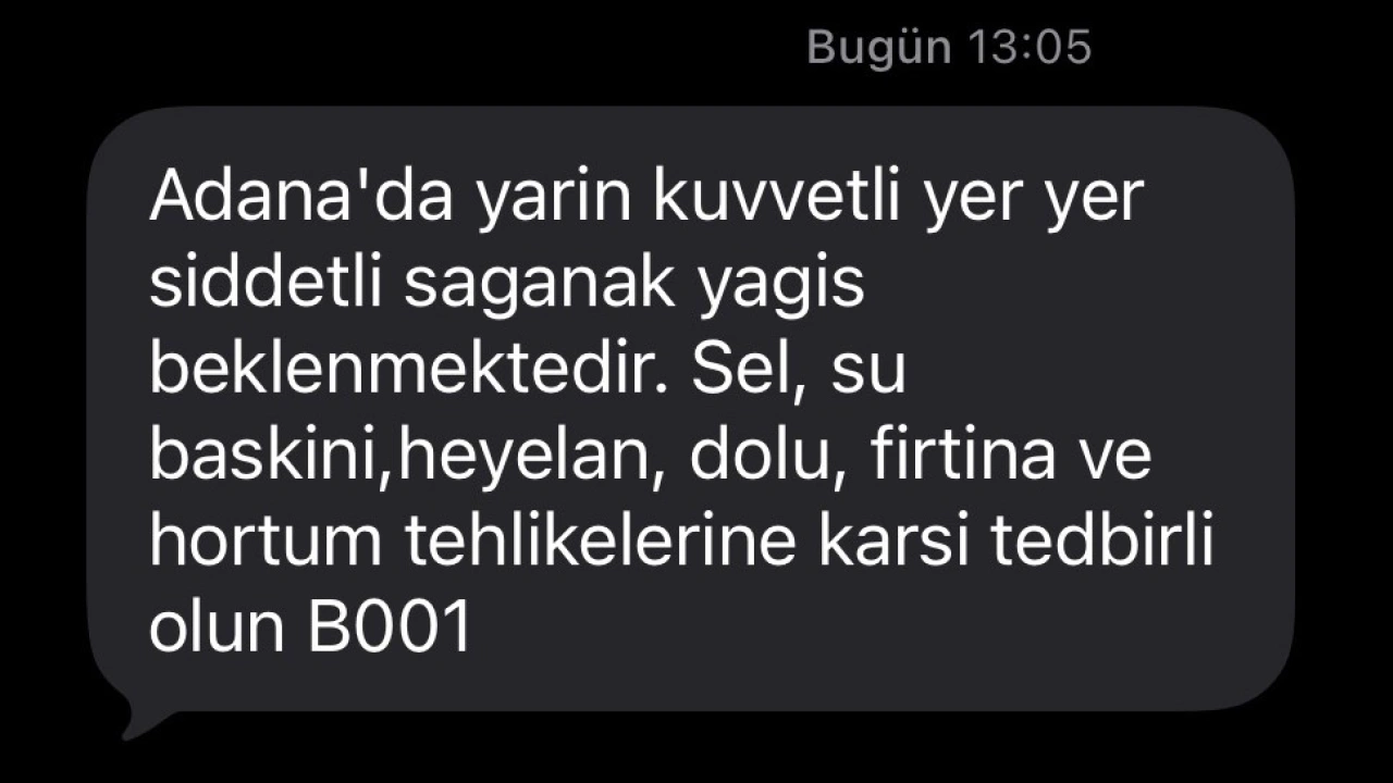 AFAD’dan Adana için uyarı