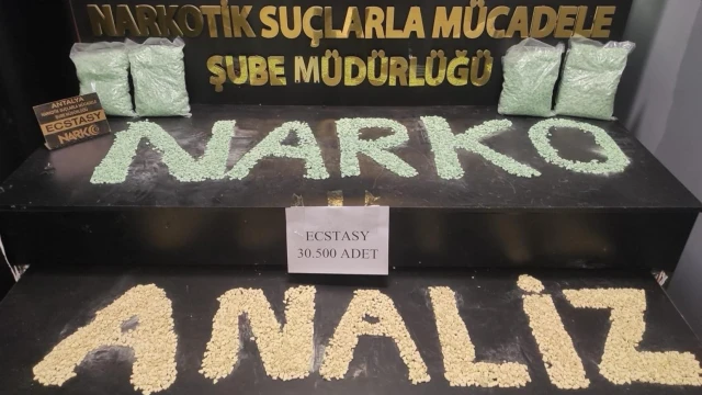 Antalya’da uyuşturucuyla mücadelede 1 haftada 30 operasyon düzenlendi