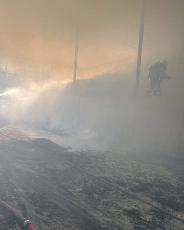 Arsuz’da samanlık yangını