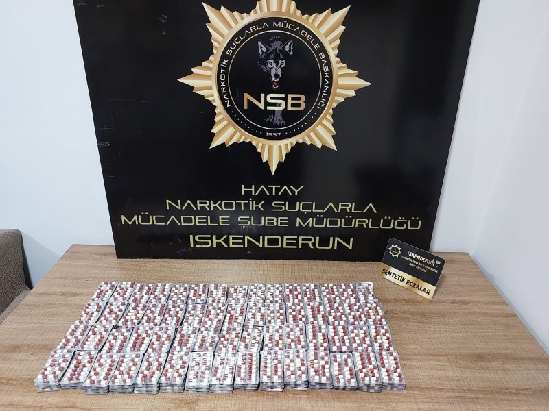  İskenderun’da uyuşturucu hap ele geçirildi