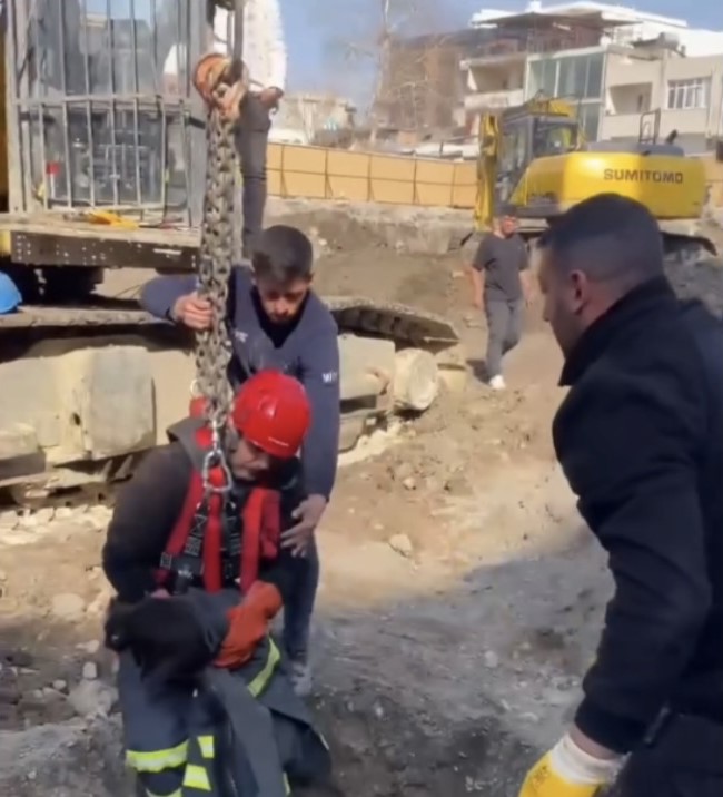 Fore kazık kuyusuna düşen kedi itfaiye ekipleri tarafından kurtarıldı (Fotoğraflı) Müslüm Balko HATAY (İHA) - Osmaniye'de rezerv alanda devam eden inşaat çalışmaları sırasında açılan fore kazık kuyusuna düşen kedi, itfaiye ekiplerinin titiz çalışmasıyla kurtarıldı. Olay, Osmaniye'de Rahime Hatun Mahallesi'nde inşaatı devam eden rezerv alanda meydana geldi. İnşaat çalışmaları kapsamında açılan fore kazık kuyularından birine bir kedinin düştüğünü fark eden işçiler, durumu hemen Osmaniye Belediyesi İtfaiye Müdürlüğüne bildirdi. İhbar üzerine kısa sürede olay yerine gelen itfaiye ekipleri, özel ekipmanlarla kuyuya indi. Yapılan dikkatli çalışmalar sonucunda, kediyi sağ salim kuyudan çıkaran itfaiye görevlileri, hayvanın sağlık durumunun iyi olduğunu belirtti.