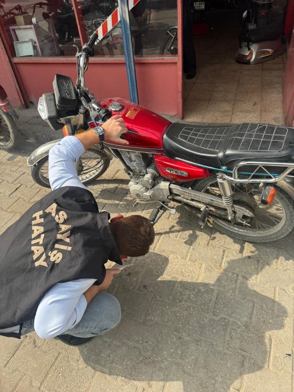 İskenderun’da motosiklet tamircileri denetlendi