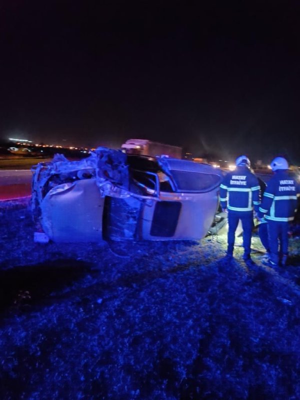 Kırıkhan’da takla atan otomobilin sürücüsü yaralandı