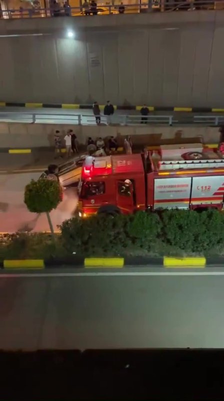 Takla atan araçtan burnu bile kanamadan çıktı