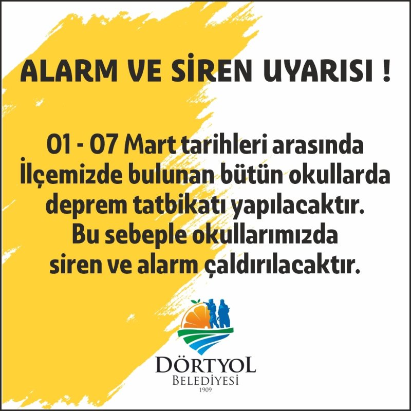 BAŞKAN AMAÇ’TAN DEPREM TATBİKATI UYARISI