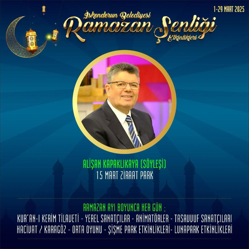 İSKENDERUN BELEDİYESİ’NDEN DOLU DOLU BİR RAMAZAN ŞENLİĞİ