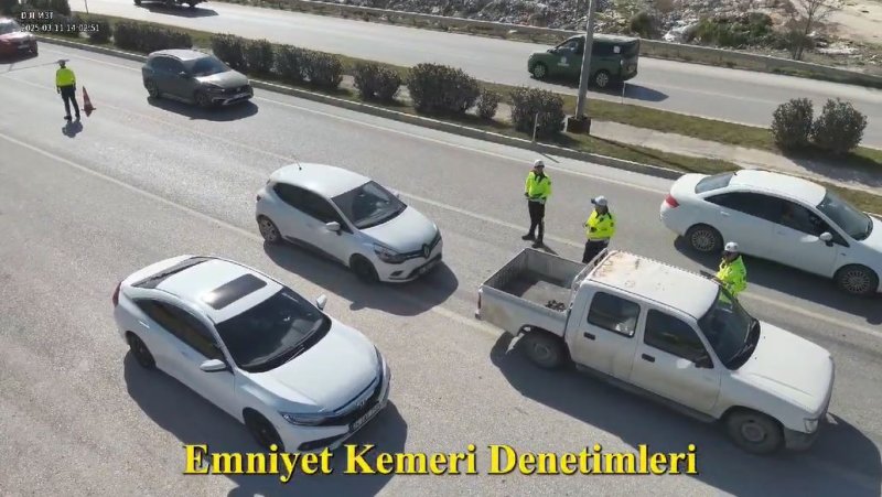 Hatay’da emniyetten dron destekli trafik denetimi 
