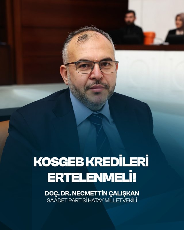 Saadet Partisi Hatay Milletvekili Doç. Dr. Necmettin Çalışkan, Türkiye Büyük Millet Meclisi