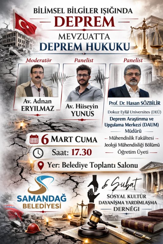 PROF. DR. SÖZBİLİR SAMANDAĞ’A GELİYOR