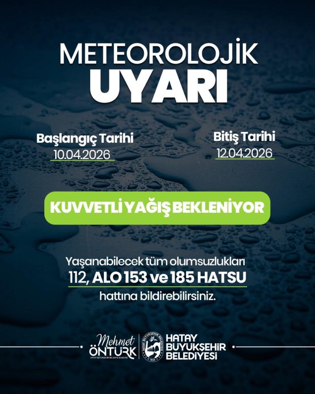 KUVVETLİ SAĞANAK YAĞIŞ UYARISI