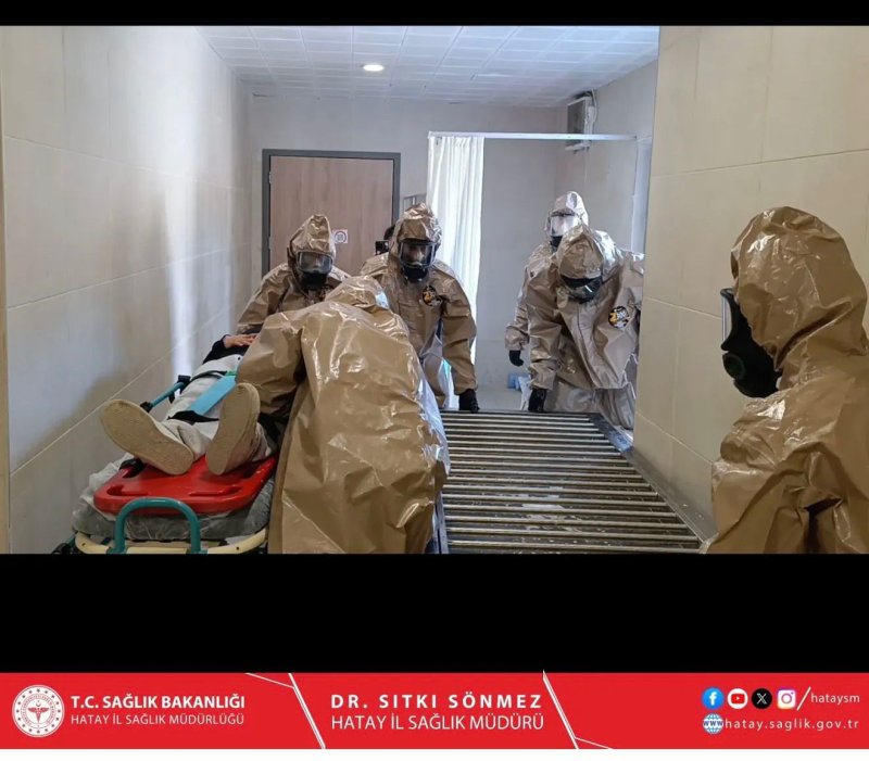 HATAY EĞİTİM VE ARAŞTIRMA HASTANESİ’NDE KBRN TATBİKATI GERÇEKLEŞTİRİLDİ