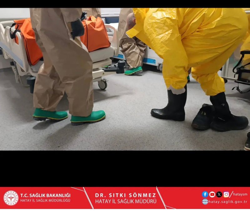 HATAY EĞİTİM VE ARAŞTIRMA HASTANESİ’NDE KBRN TATBİKATI GERÇEKLEŞTİRİLDİ