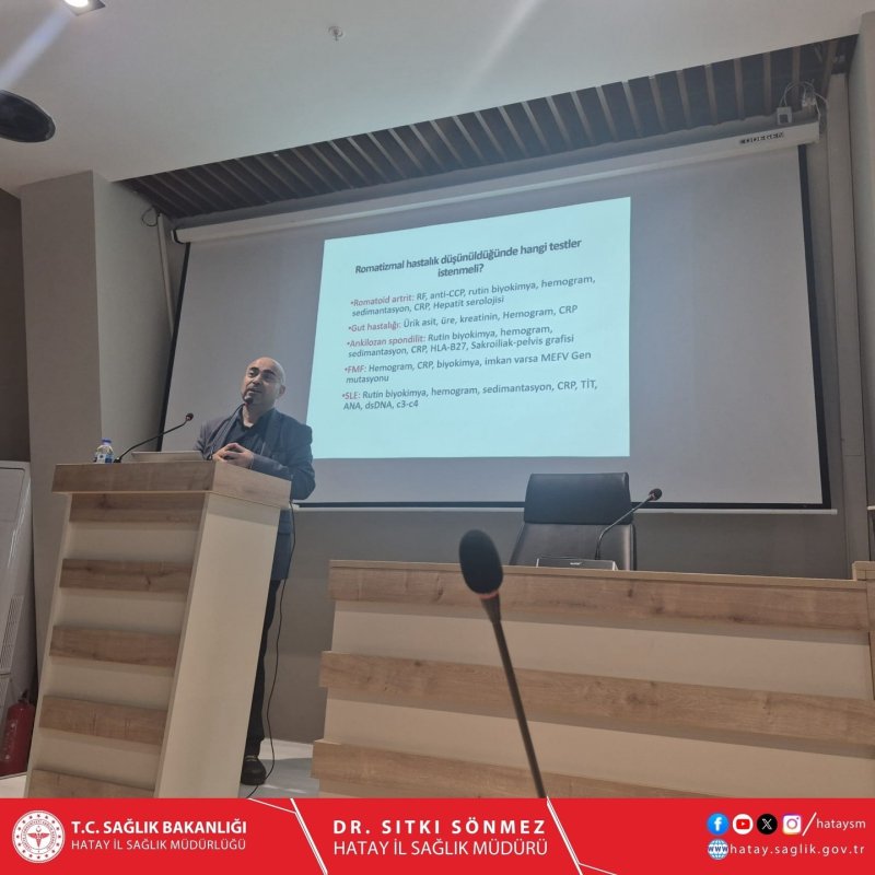 HATAY’DA HEKİMLERE ROMATOLOJİ EĞİTİMİ DÜZENLENDİ