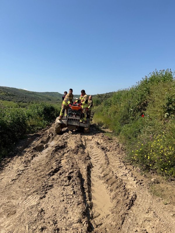 Antakya’da traktör devrildi: 1 vatandaş yaralandı 