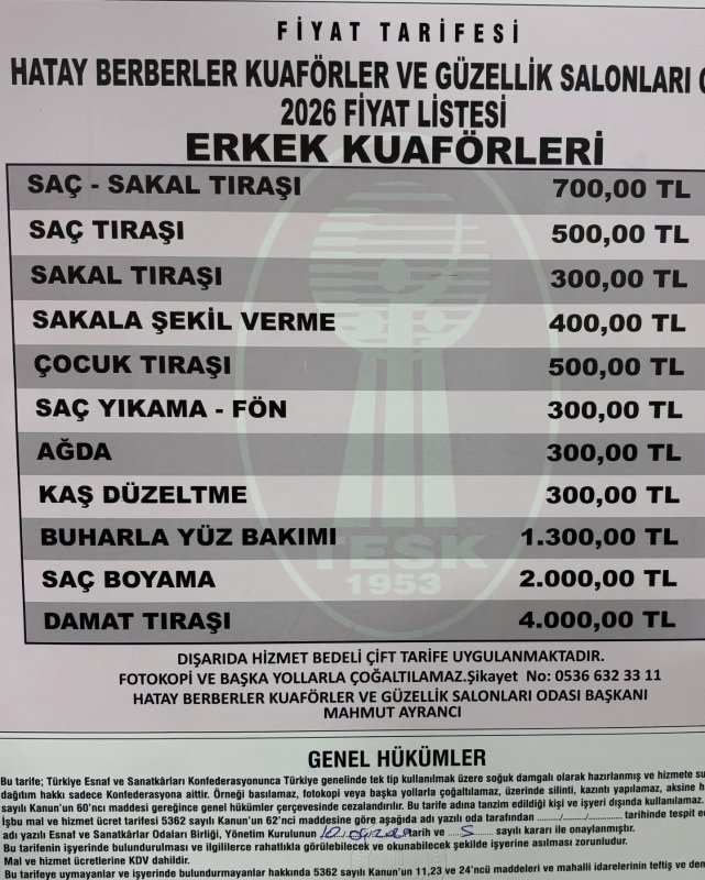 Hatay’da saç tıraşı 500, damat tıraşı 4 bin TL’ye yükseldi