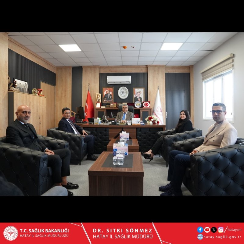Hatay İl Sağlık Müdürü Dr. Sıtkı Sönmez, Hatay Diş Hekimleri Odası Başkanı Dt. Burhan Mansuroğlu