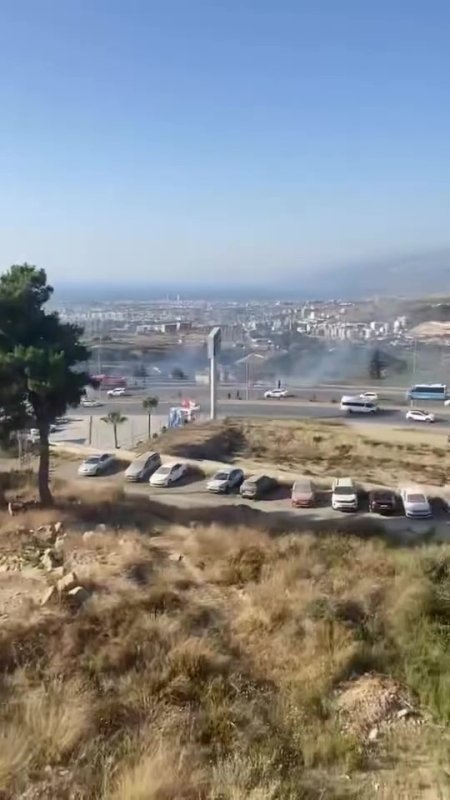 Belende anız yangını çıktı