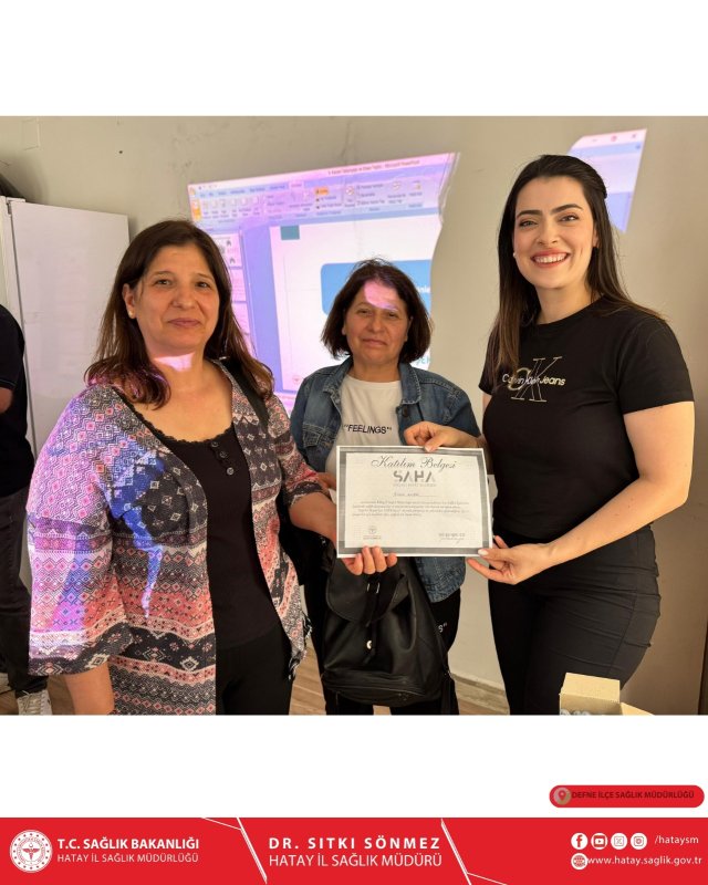 DEFNE’DE SAĞLIKLI HAYAT AKADEMİSİ (SAHA) EĞİTİMİ VERİLDİ