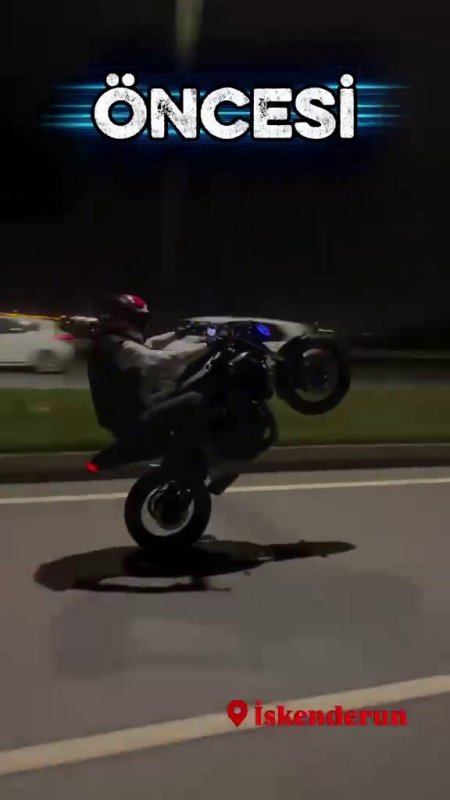 Hatay'da Motosiklet Akrobasiye Cezası