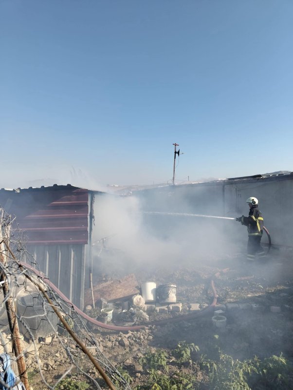 Antakya'da odunluk yangını