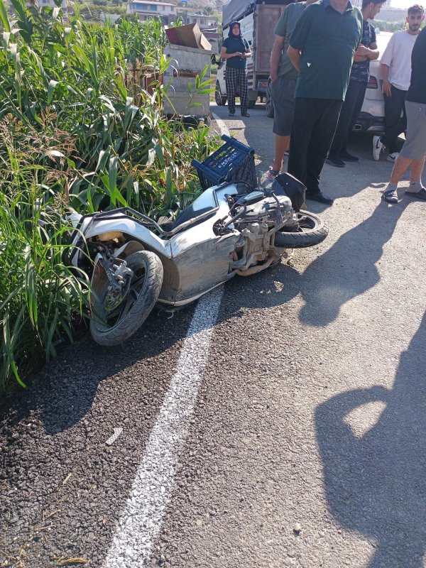 Antakya'da dereye uçan motosikletin sürücüsü yaralandı
