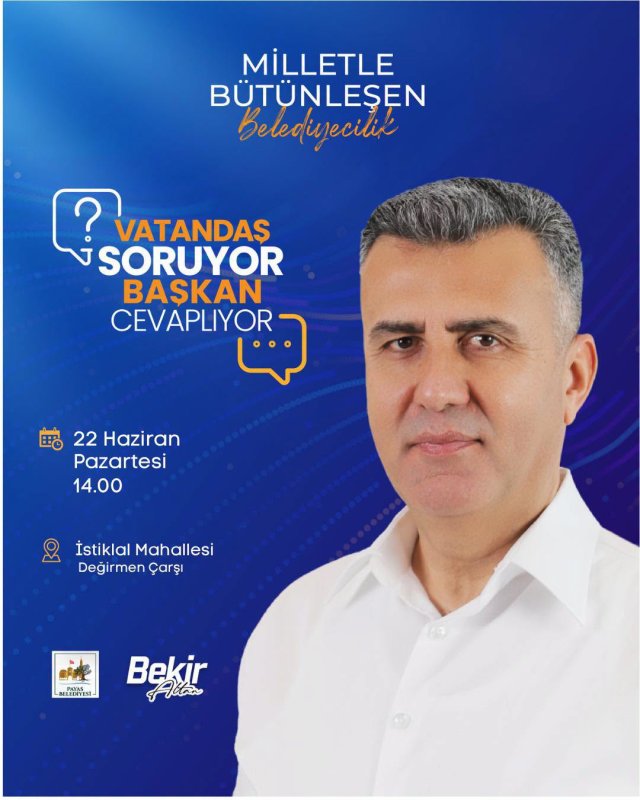 BAŞKAN ALTAN VATANDAŞLARI DİNLEYECEK