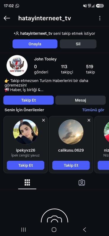 HATAY İNTERNET TV'DEN SAHTE HESAP UYARISI
