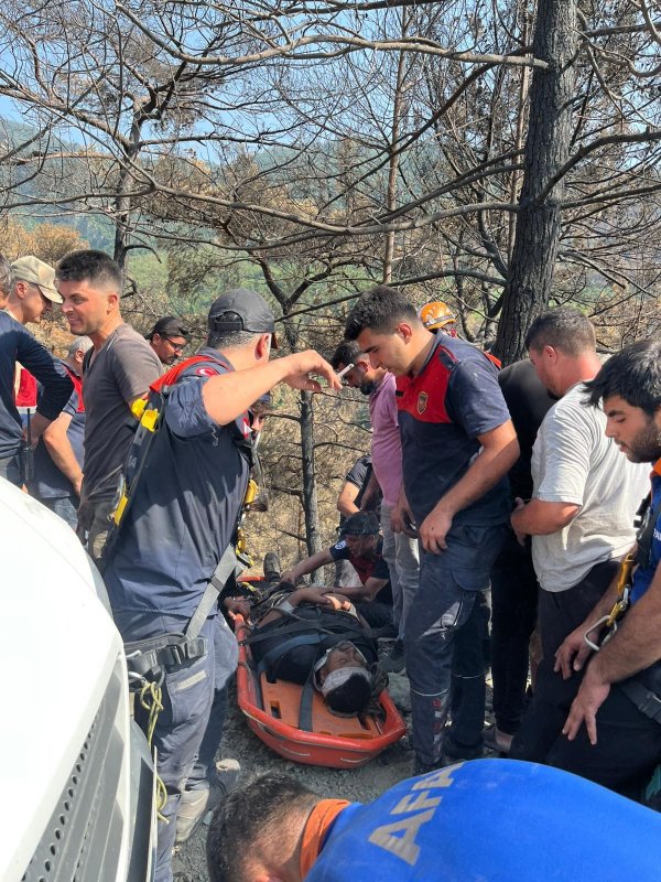 Dörtyolda uçurumdan düşen şahıs yaralandı