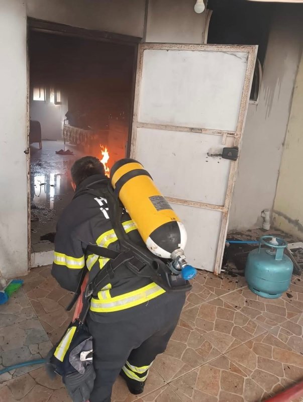 Samandağ’da ev yangını