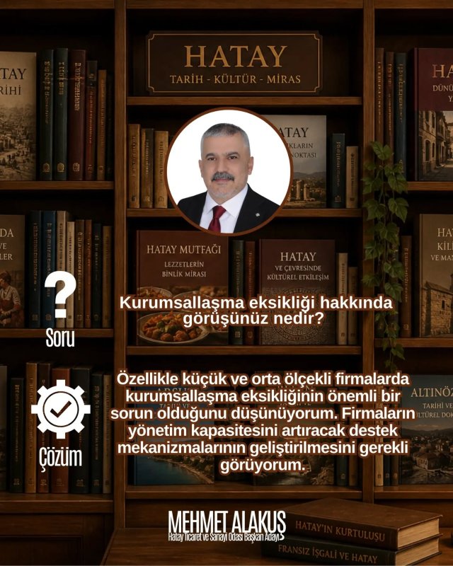 ALAKUŞ'TAN KURUMSALLAŞMA ÇAĞRISI