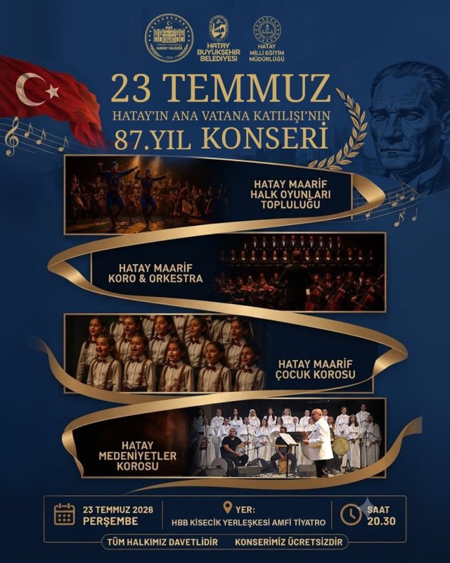 HATAY'IN 87 YILLIK GURURU SAHNEYE TAŞINACAK
