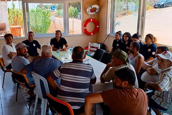 BALIKÇILAR YANGINA KARŞI BİLİNÇLENDİRİLDİ