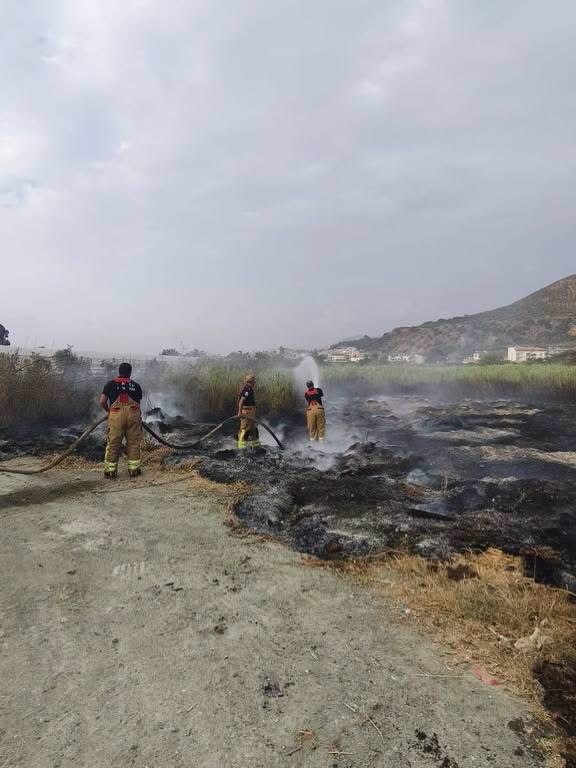 Samandağ’da bahçe yangını büyümeden söndürüldü (Fotoğraflı) İlayda Korkmaz HATAY (İHA) - Hatay’ın Samandağ ilçesinde çıkan bahçe yangını, ekiplerin hızlı müdahalesiyle büyümeden kontrol altına alındı. Yangın, Samandağ ilçesine bağlı Tekebaşı Mahallesi’nde meydana geldi. İhbar üzerine bölgeye ekipler sevk edildi. Ekiplerin müdahalesiyle yangın kısa sürede kontrol altına alınırken, olay yerinde soğutma çalışması gerçekleştirildi.