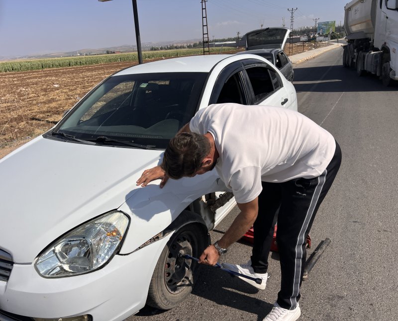 Zorlu geçen KPSS’nin ardından kullandığı otomobilin tekeri yerinden fırladı