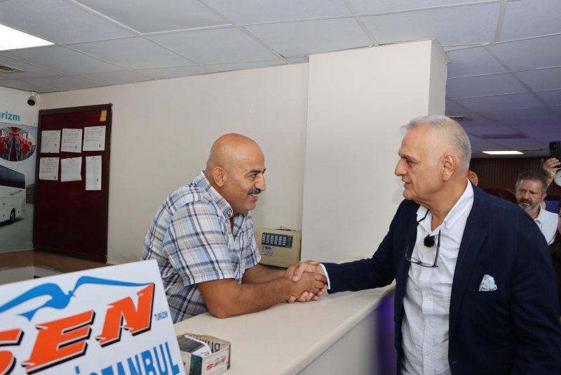 Hatay Ticaret ve Sanayi Odası (HATSO) Başkanı Hikmet Çinçin, Antakya Otogarı