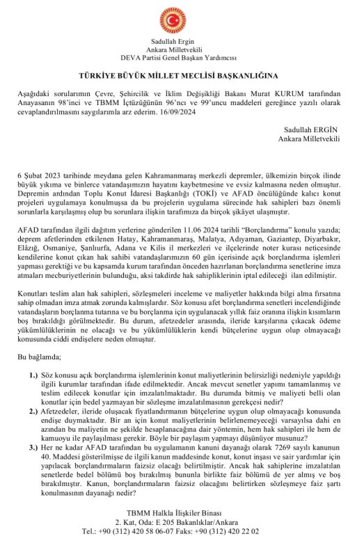 Ankara Milletvekili Sadullah Ergin