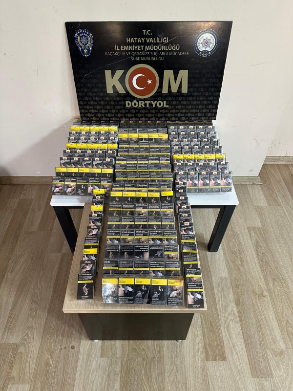 Dörtyol’da kaçak sigara ve makaron operasyonu