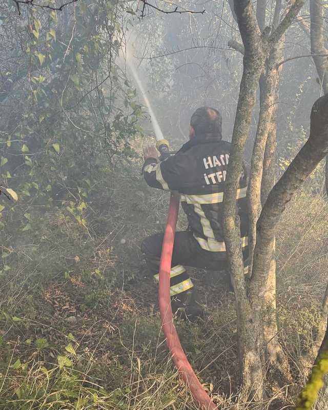 Antakya’da bahçe yangını