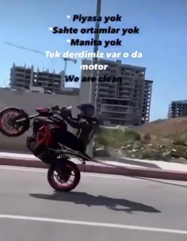 ‘Yoksul semtin çocuklarıyız’ diyerek lastik yakıp, video paylaşan motosikletliye 19 bin TL ceza