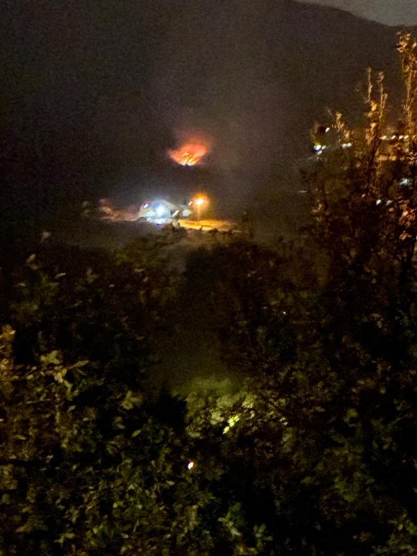 Hatay’da yıldırımın düştüğü ağaçlık alanda yangın çıktı