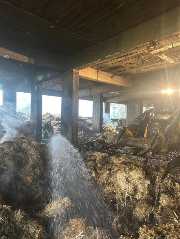 Samandağ'da samanlıkta çıkan yangın 10 saatte kontrol altına alındı