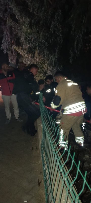 Defne'de su kanalına düşen şahıs yaralandı