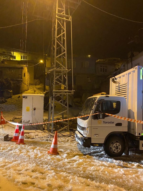 Toroslar EDAŞ'tan Hatay'da zorlu kış koşullarına karşı mücadele (Fotoğraflı) HATAY (İHA) - Enerjisa Dağıtım Şirketleri'nden Toroslar Elektrik Dağıtım A.Ş. (Toroslar EDAŞ), Hatay ve çevresinde etkili olan yoğun kar yağışı, buz yükü ve kuvvetli rüzgârların yol açtığı altyapı hasarlarına karşı tüm imkânlarını seferber etti. Zorlu hava koşullarına rağmen 274 personel, 91 araç, 2 drone ve 5 jeneratörle sahada 7/24 görev yapan ekipler, arızalara hızlı müdahale ederek enerji arzının sürekliliğini sağlamak için çalışıyor. Hatay ve çevresinde 31 Aralık 2025 tarihinde etkisini artıran yoğun kar yağışı ve ani sıcaklık düşüşleri, enerji altyapısı üzerinde ciddi hasarlara yol açarken, Toroslar EDAŞ, bölgede enerji arzının kesintisiz şekilde devam etmesi için bölge genelinde 7/24 saha çalışmalarını sürdürüyor. Hatay'da yaşanan yoğun kar yağışı sonucu enerji nakil hatları ve mahalle içi dağıtım şebekelerinde oluşan yoğun buz yükü, kuvvetli rüzgârlarla birleşerek şebeke elemanları üzerindeki mekanik gerilmeyi kritik seviyelere taşırken, birçok noktada iletken kopmaları ve direk devrilmeleri gibi ciddi arızaların meydana gelmesine neden oldu. Kar yağışı ana yollar ile birçok köy ve mahalle yolunu ulaşıma kapatırken, sahaya erişim ancak ilgili kurumlar tarafından yürütülen yol açma çalışmalarının ardından kademeli olarak sağlanabildi. Yerleşim yerlerine ulaşımın sınırlı olması, coğrafi koşulların zorluğu ve enerji hatlarının yüksek rakımlı bölgelerde yer alması, müdahale süreçlerini önemli ölçüde zorlaştırdı. Drone destekli hızlı tespit, güçlü saha organizasyonu Toroslar EDAŞ ekipleri, 31 Aralık 2025 sabah saatlerinden itibaren arıza tespit çalışmalarına başladı. Ulaşımı kapalı ve zor bölgelerde hat, yol ve envanter kontrolleri 2 adet drone ile havadan gerçekleştirildi. Drone destekli bu çalışmalar sayesinde arıza ve hasar tespit süreçleri hızlandırılarak ekipler doğru noktalara yönlendirildi. Yapılan ön tespitlerde 65 adet direğin hasar gördüğü, yaklaşık 180 noktada iletken kopması meydana geldiği belirlendi. Afet süresince sahada 274 saha personeli ve 91 araç, 2 drone ve 5 jeneratörle görev yaparken; çalışmalara ayrıca 138 yüklenici personeli, 46 araç ve 24 iş makinesiyle destek verildi. Enerji arzının yeniden sağlanması için çalışma Toroslar EDAŞ ekiplerinin müdahaleleri sonucu dün saat 18.00 itibarıyla afet kaynaklı 28 adet Yüksek Gerilim (YG) arızası 3'e düşürülürken, ekipler ağırlıklı olarak Alçak Gerilim (AG) şebekelerinde meydana gelen hasarların giderilmesine odaklandı. Sahada yürütülen tüm çalışmalarda buz yükü ve kuvvetli rüzgâr kaynaklı ikincil hasar riskleri dikkate alınarak; hat ve yaklaşım güvenliği, personel ve yüklenici ekiplerin iş sağlığı ve güvenliği ile zorlu koşullarda yerleşim yerlerine güvenli ulaşım konularında azami hassasiyet gösterildi. Enerjisa Dağıtım Şirketleri'nin Ayedaş ve Başkent EDAŞ ile birlikte elektrik dağıtımındaki 3 şirketinden biri olan Toroslar EDAŞ'ın, olumsuz hava ve saha şartlarına rağmen afet nedeniyle oluşan kesintilerin en kısa sürede giderilmesi ve tüm abonelere enerji arz sürekliliğinin sağlanması amacıyla çalışmalarına devam ettiği belirtildi.
