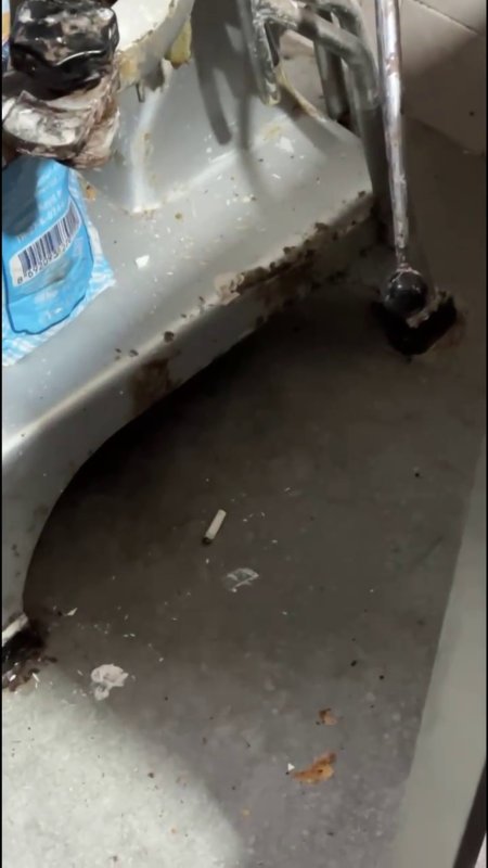 Zabıta denetimi esnasında mutfak tezgahında yıkanan paspas mide bulandırdı