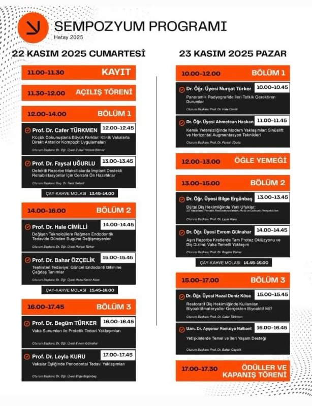 BİLİMSEL DİŞHEKİMLİĞİNİN 117. YILI HATAY’DA KUTLANACAK