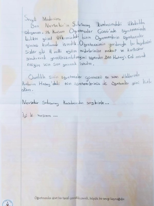 Mihriban Kahraman, Hatay İl Milli Eğitim Müdürü Dr. Harun Tüysüz