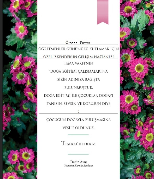 GELİŞİM HASTA ÖĞRETMENLERİ UNUTMADI