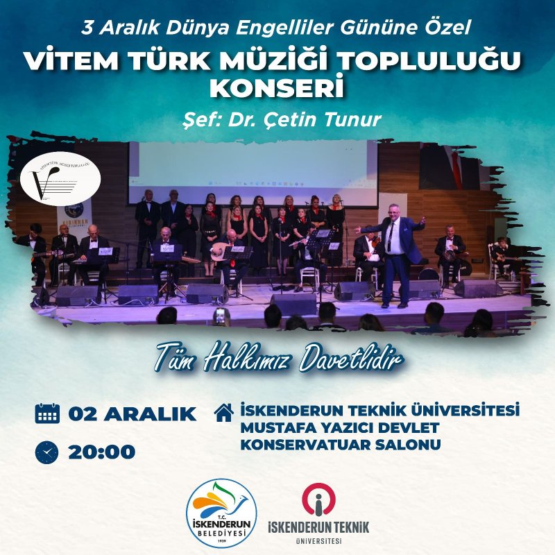 İSTE’DE ENGELLİLER GÜNÜNE ÖZEL MÜZİK DOLU GECE