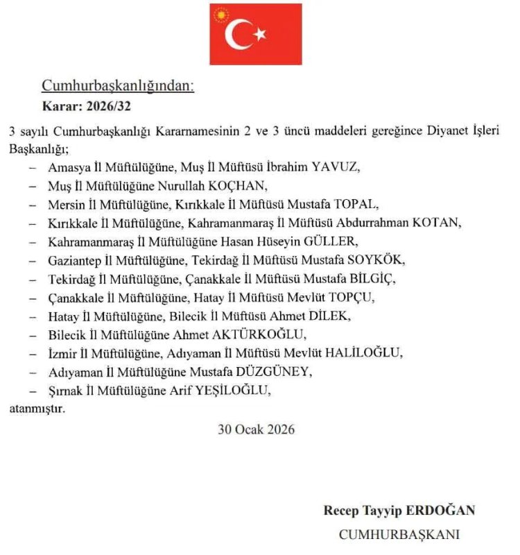 HATAY MÜFTÜLÜĞÜ’NE AHMET DİLEK ATANDI