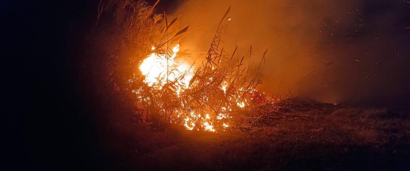 Samandağ’da alevler geceyi aydınlattı